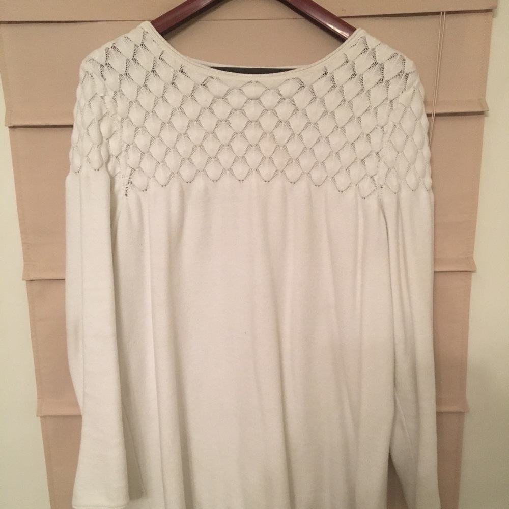 Winter White Casual Sweater